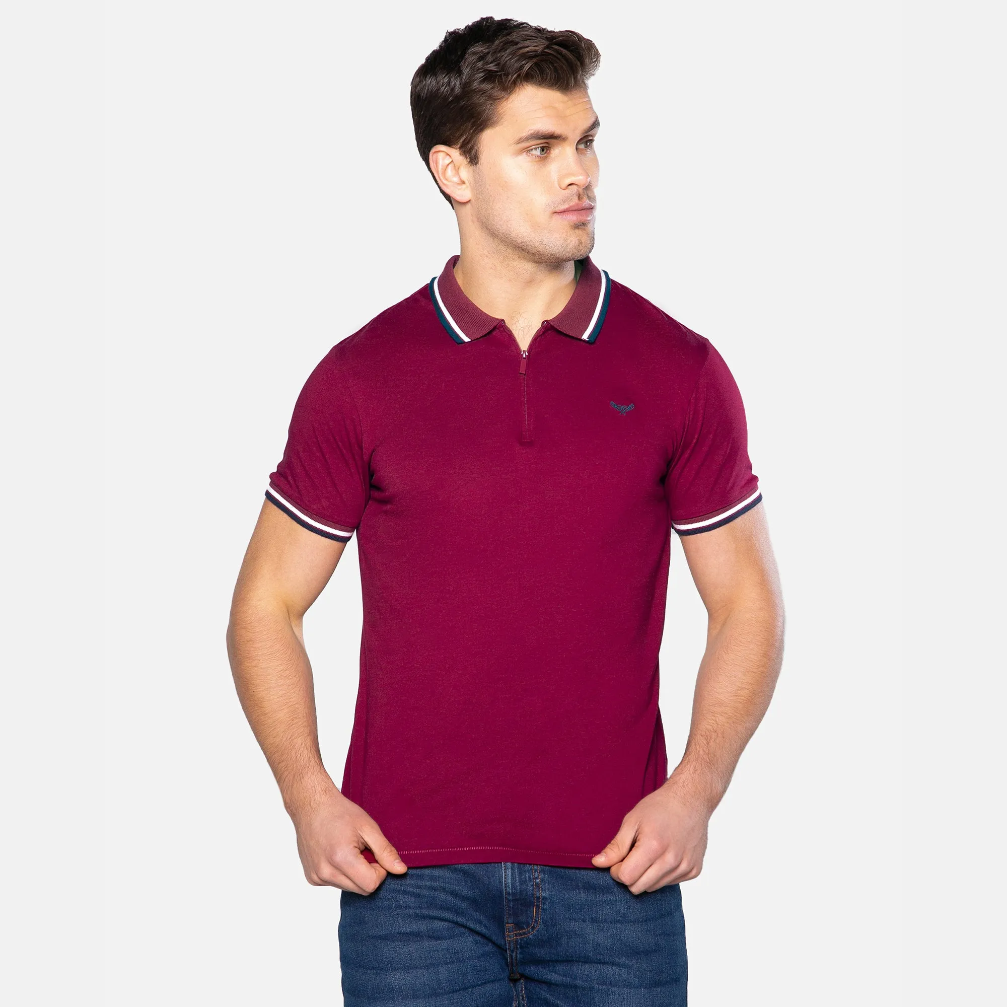 Men's Multi Zip Collar Polo Shirts (3 Pack) sold by Threadbare product image thumbnail 4