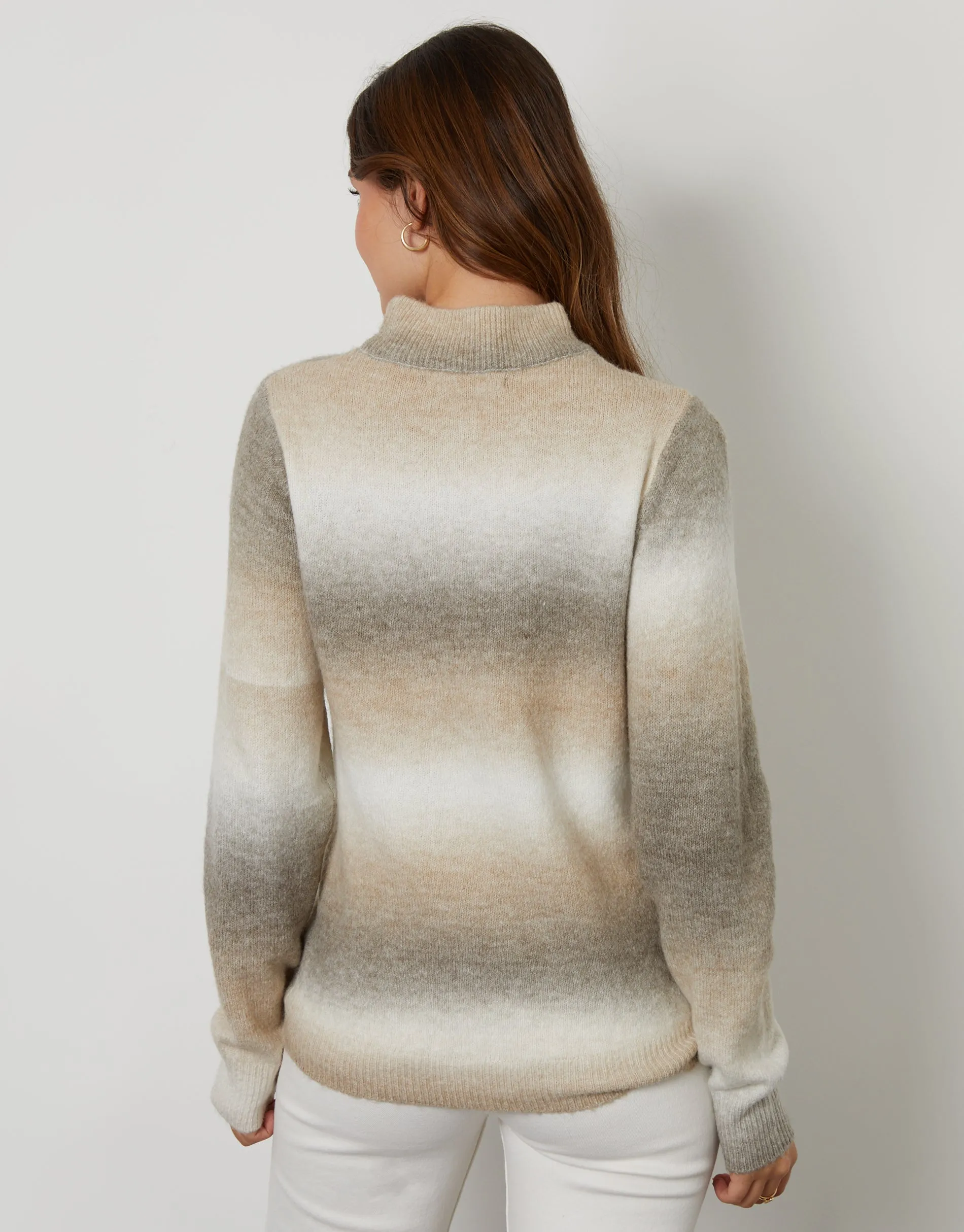 Women's Cream Ombré Crew Neck Jumper sold by Threadbare product image thumbnail 2