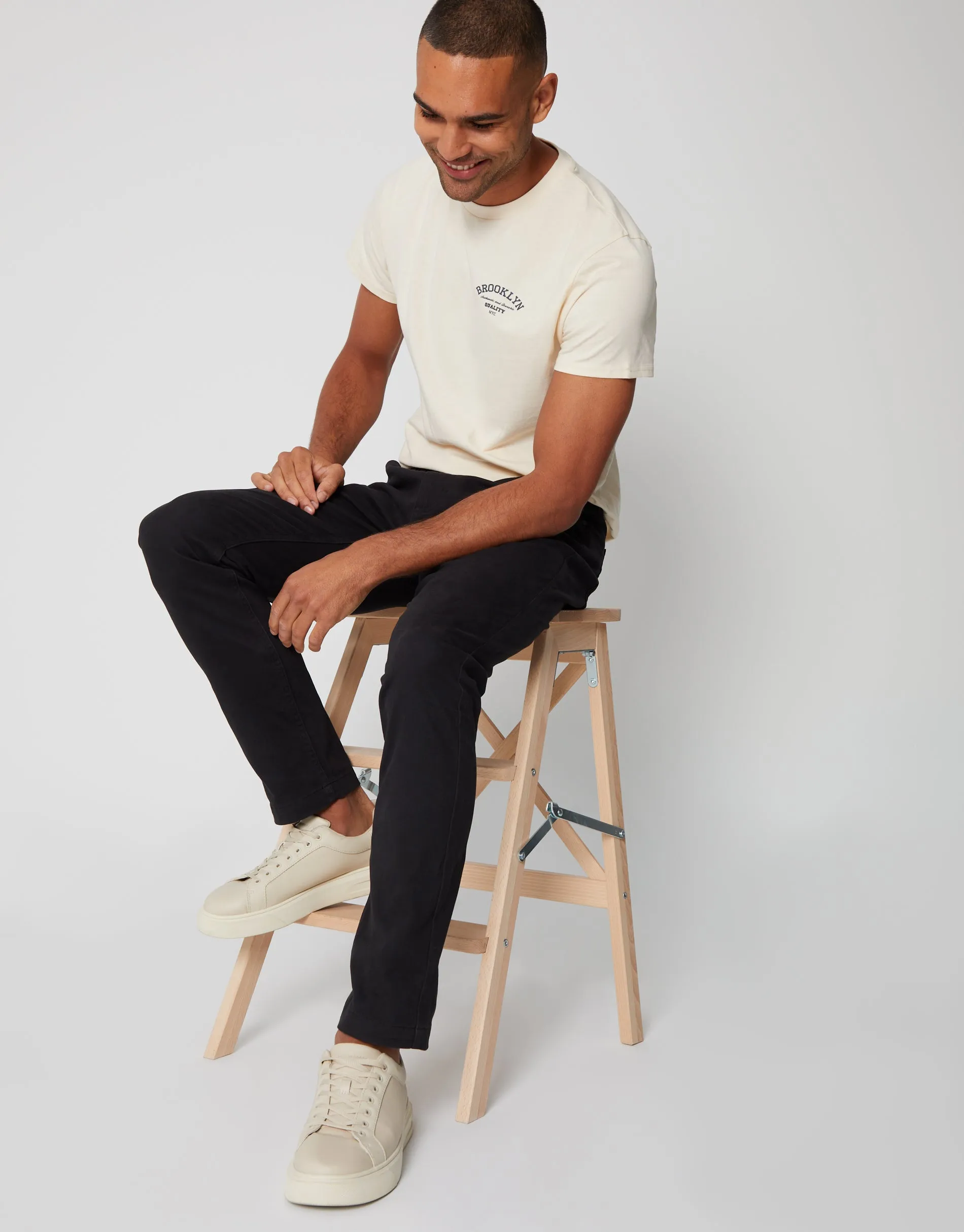 Men's Black 5 Pocket Stretch Chino Trousers sold by Threadbare product image thumbnail 3