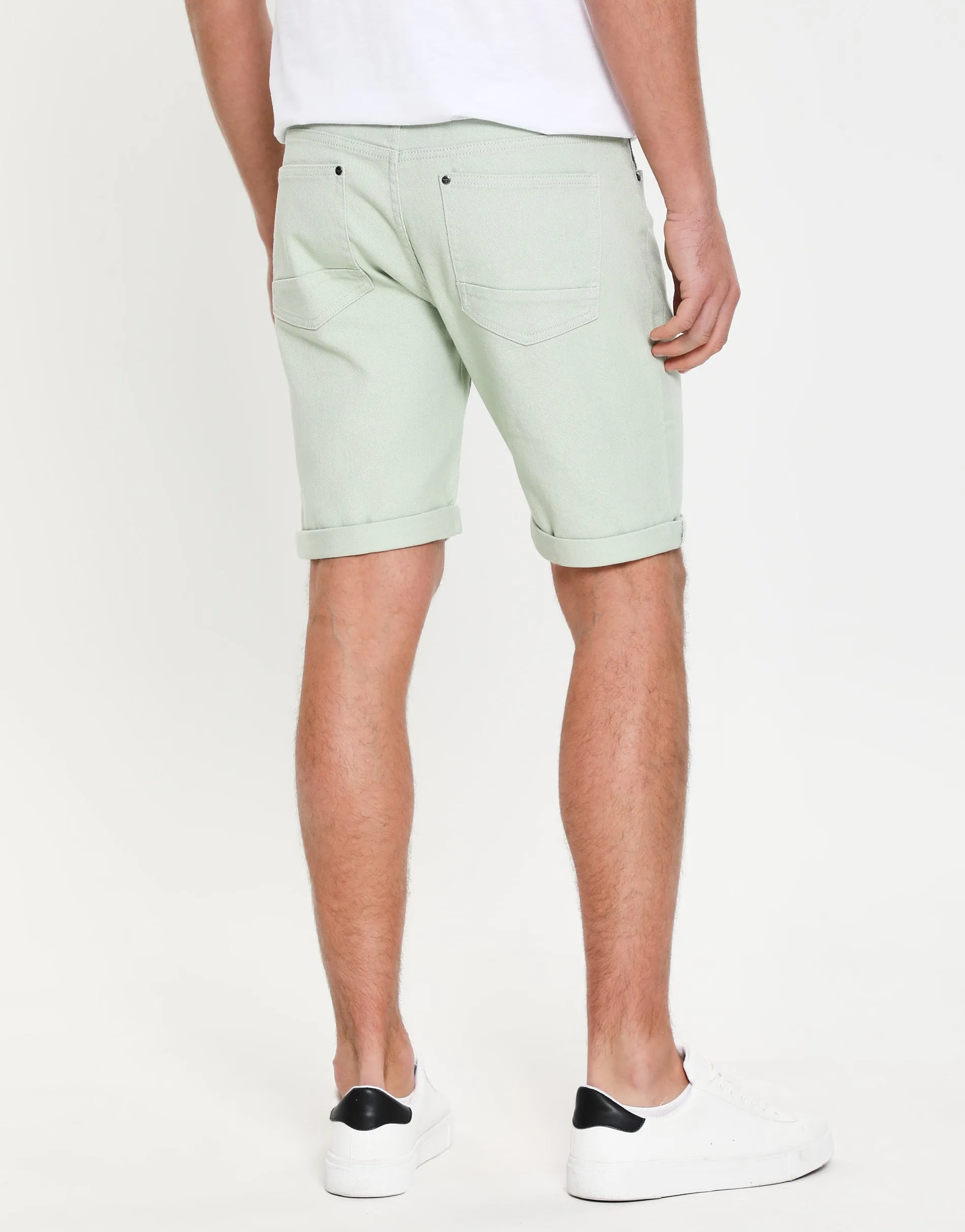 Men's Sage Stretch Cotton Twill Chino Shorts sold by Threadbare product image thumbnail 2