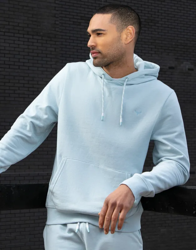 Men's Light Blue Pullover Hoodie sold by Threadbare