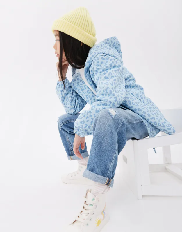 Girls' Blue Animal Print Mac sold by Threadbare