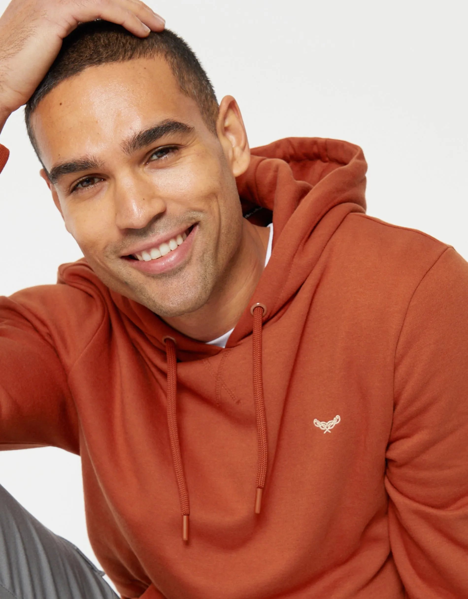 Men's Orange Pullover Hoodie sold by Threadbare product image thumbnail 4