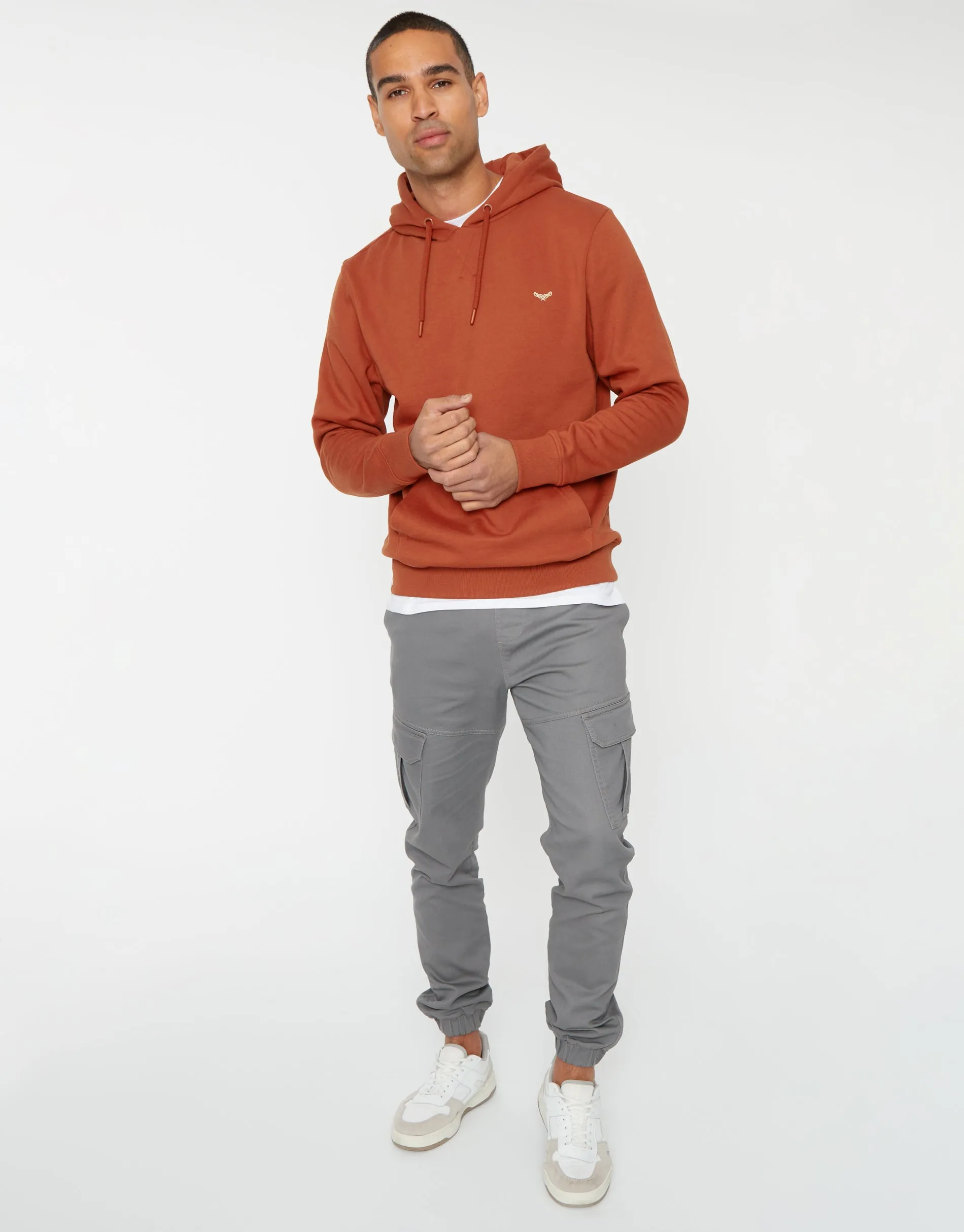 Men's Orange Pullover Hoodie sold by Threadbare product image thumbnail 3