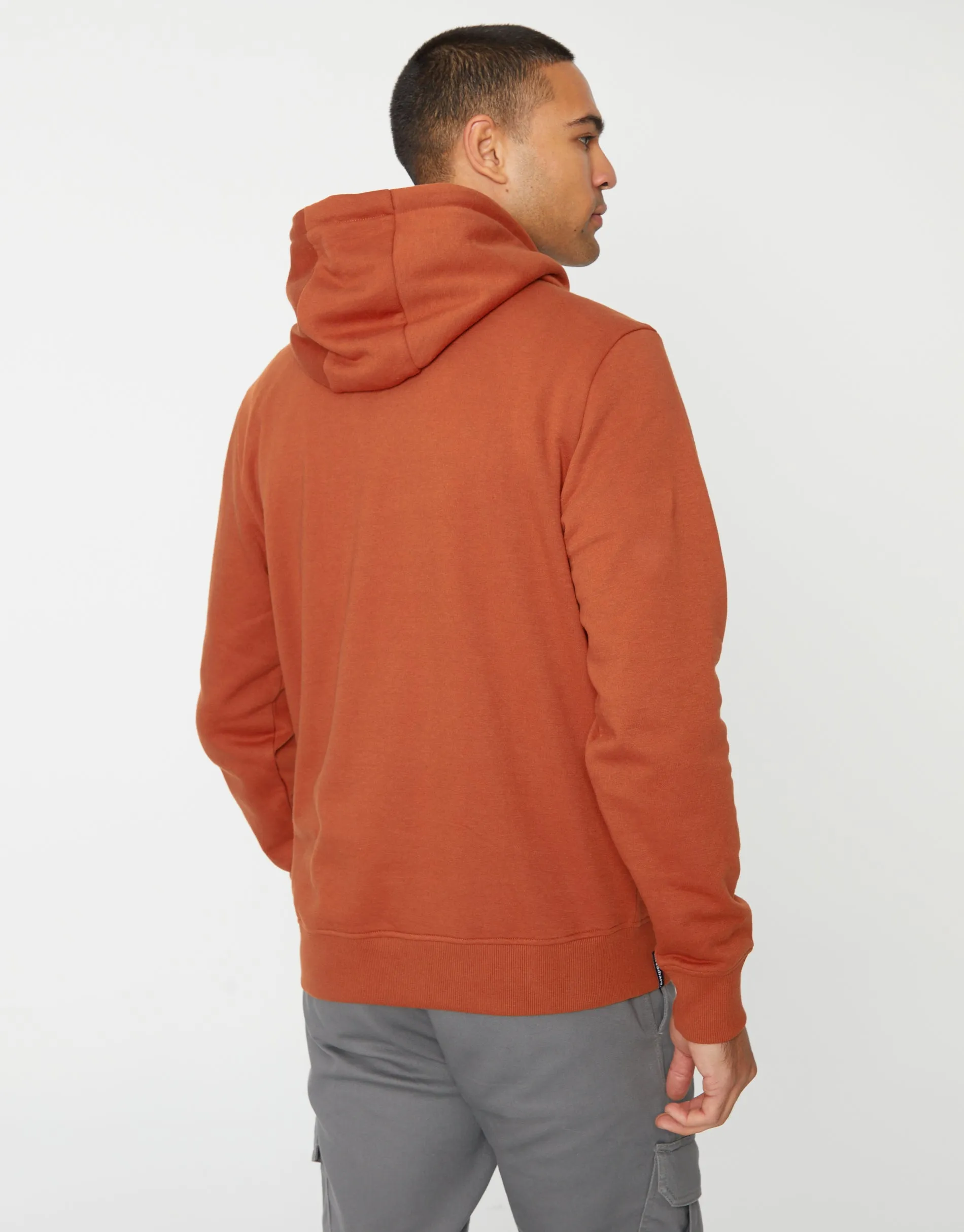 Men's Orange Pullover Hoodie sold by Threadbare product image thumbnail 2