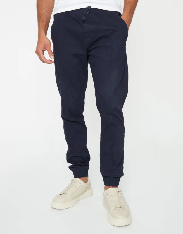 Men's Navy Slim Fit Trousers sold by Threadbare