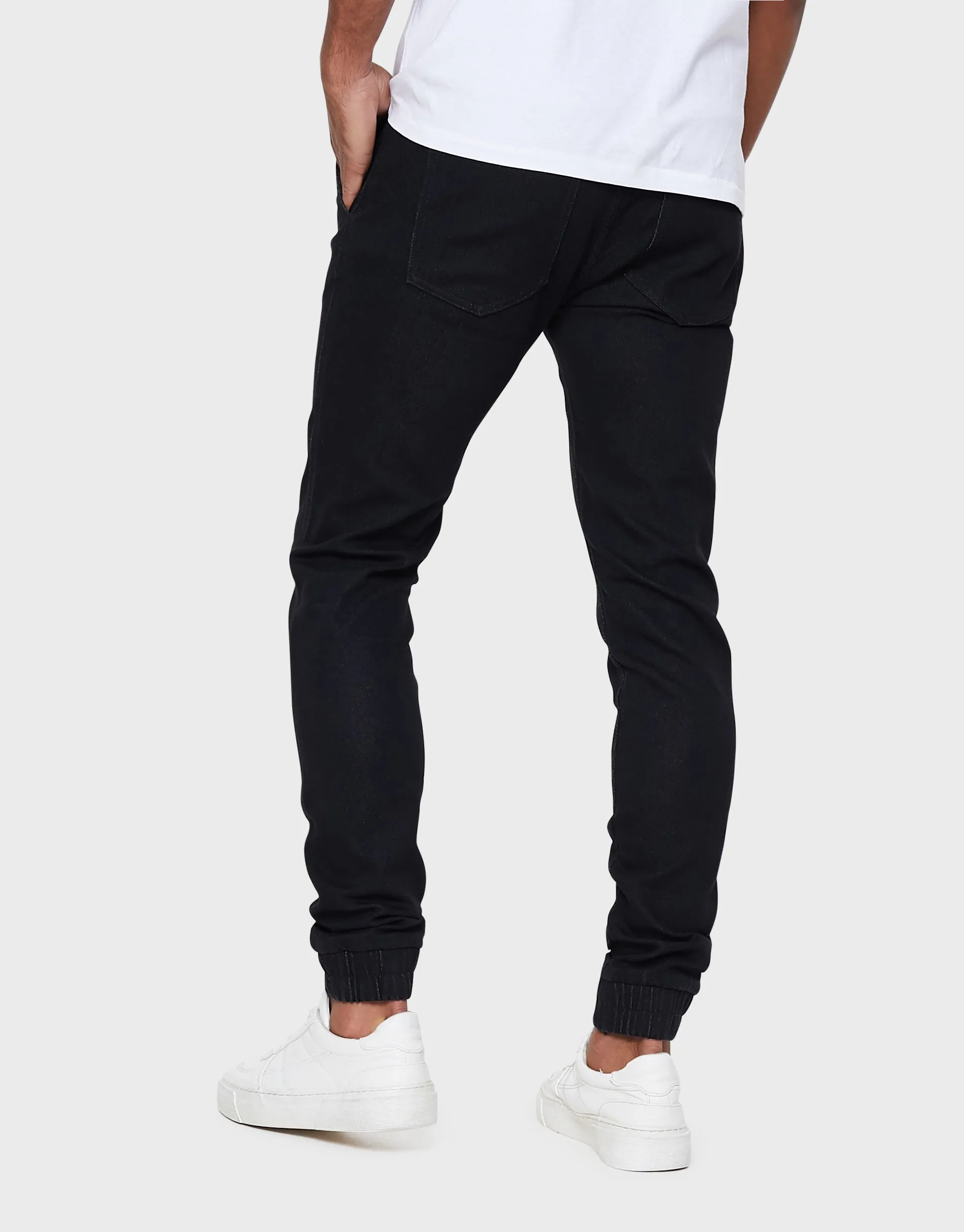 Men's Black Wash Jean Joggers sold by Threadbare product image thumbnail 2