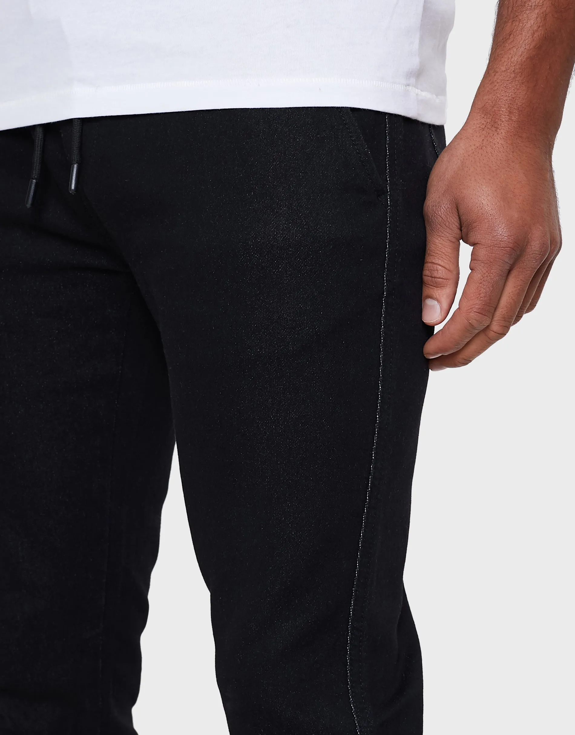 Men's Black Wash Jean Joggers sold by Threadbare product image thumbnail 4
