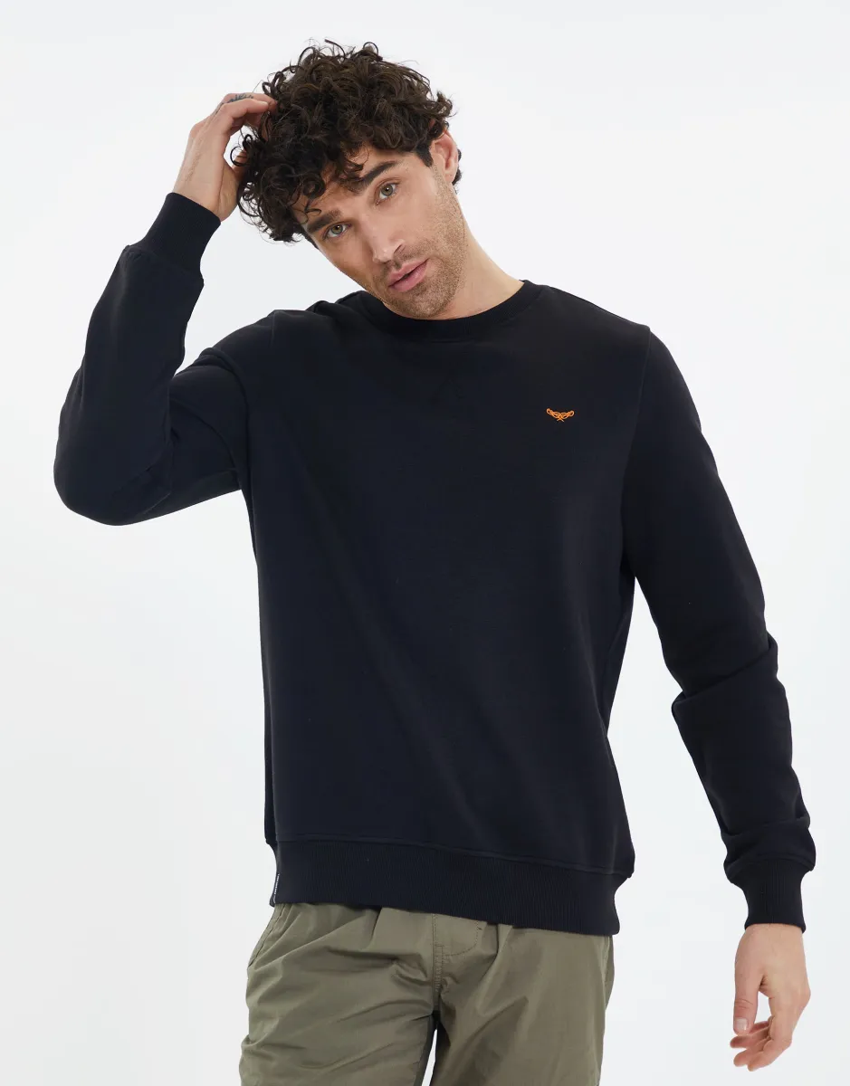Threadbare Men's Black Crew Neck Sweatshirt sold by Threadbare