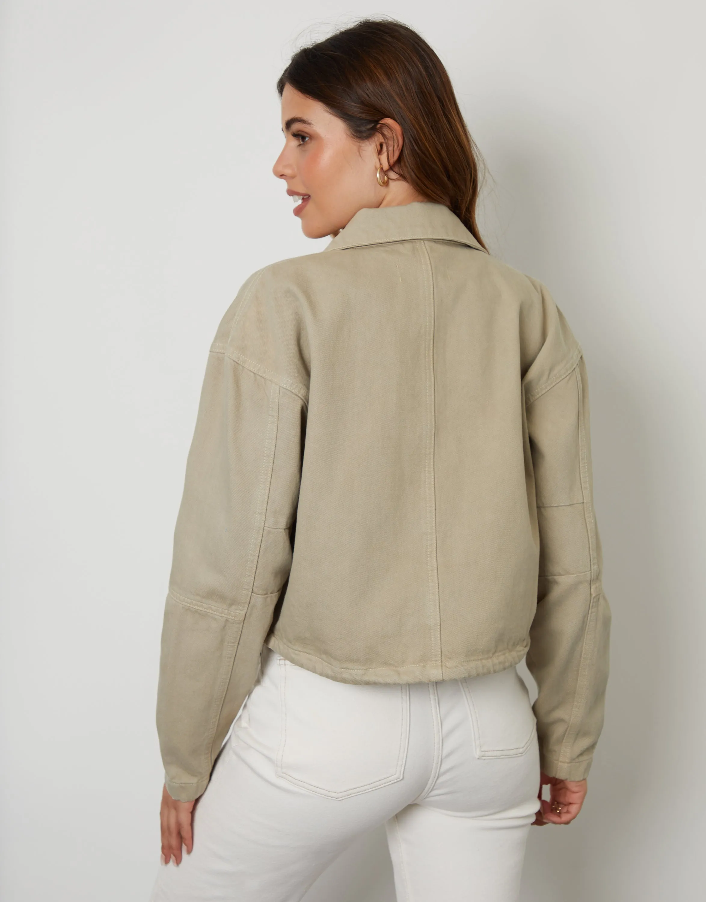 Women's Sage Twill Utility Jacket sold by Threadbare product image thumbnail 2