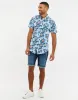 Threadbare Men's Mint Green Floral Print Short Sleeve Shirt sold by Threadbare