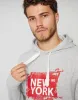 Men's Grey New York Hoodie sold by Threadbare