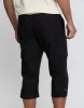 Men's Black 3/4 Length Linen Blend Cargo Trousers sold by Threadbare