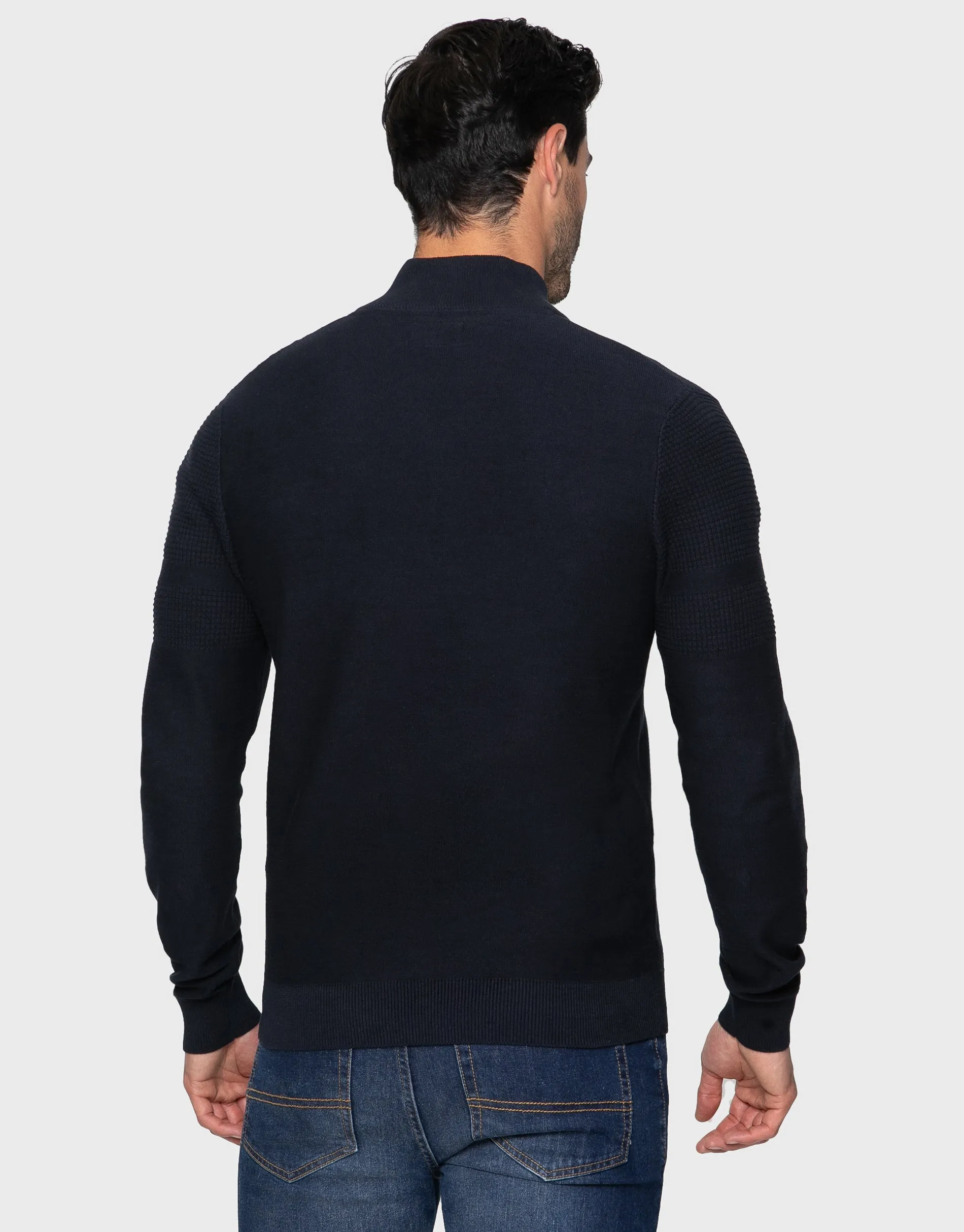 Men's Navy Quarter Zip Jumper sold by Threadbare product image thumbnail 2