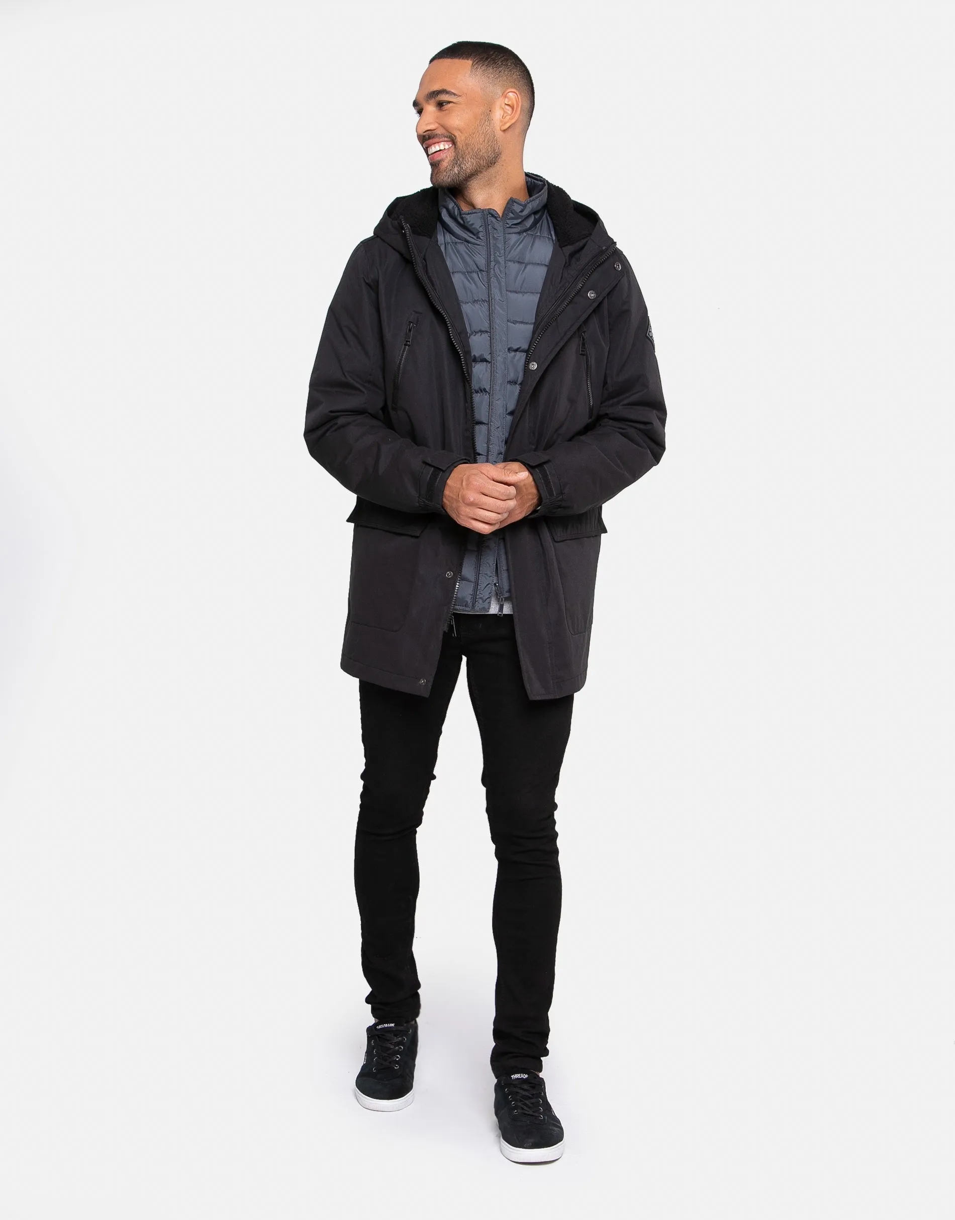 Men's Black 3-in-1 Jacket sold by Threadbare product image thumbnail 4