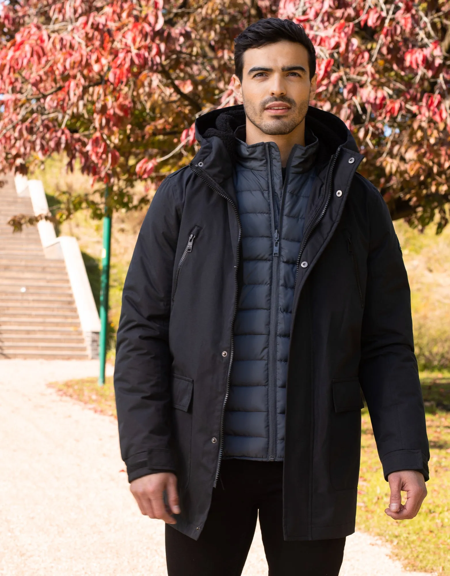 Men's Black 3-in-1 Jacket sold by Threadbare