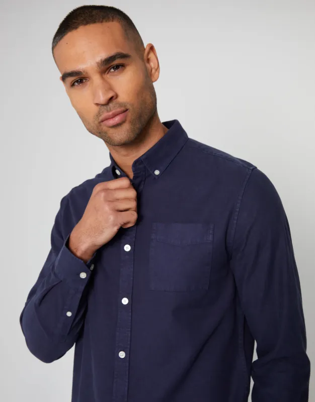 Men's Navy Long Sleeve Shirt sold by Threadbare