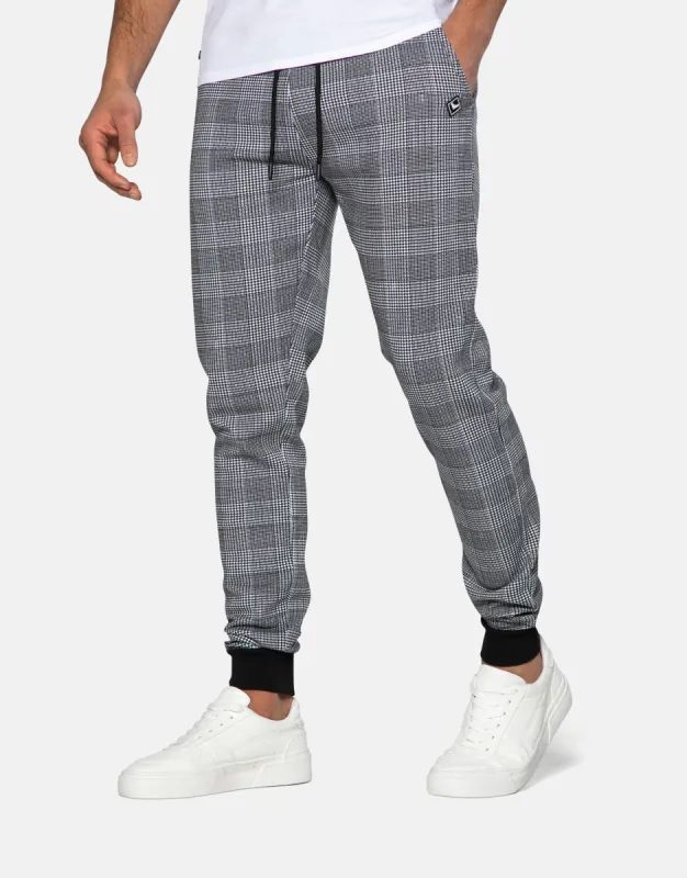 Men's Black Check Slim Fit Joggers sold by Threadbare