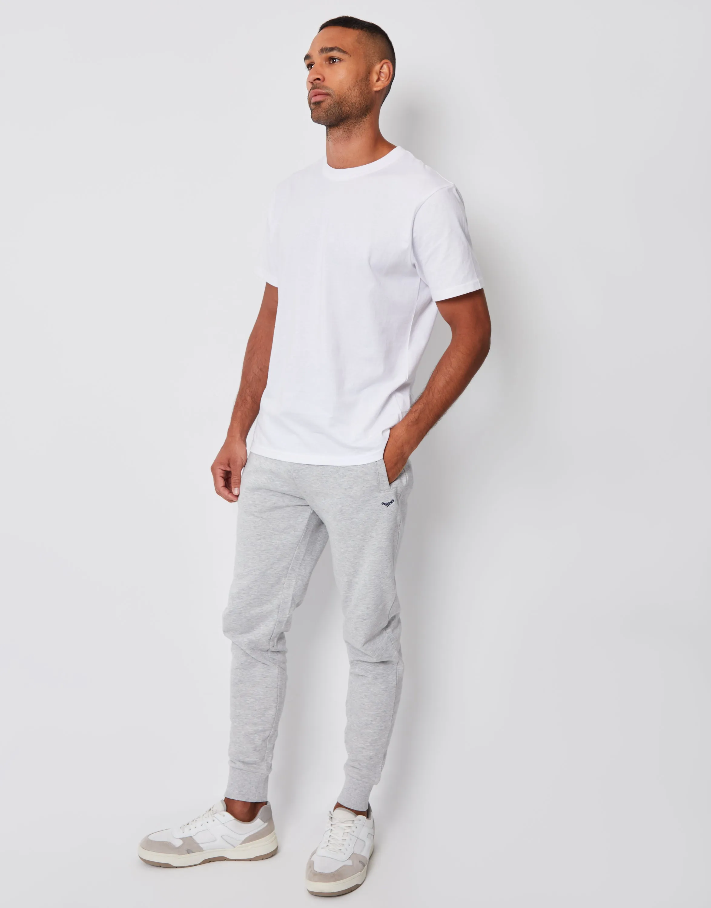 Grey Marl Regular Fit Joggers sold by Threadbare product image thumbnail 3