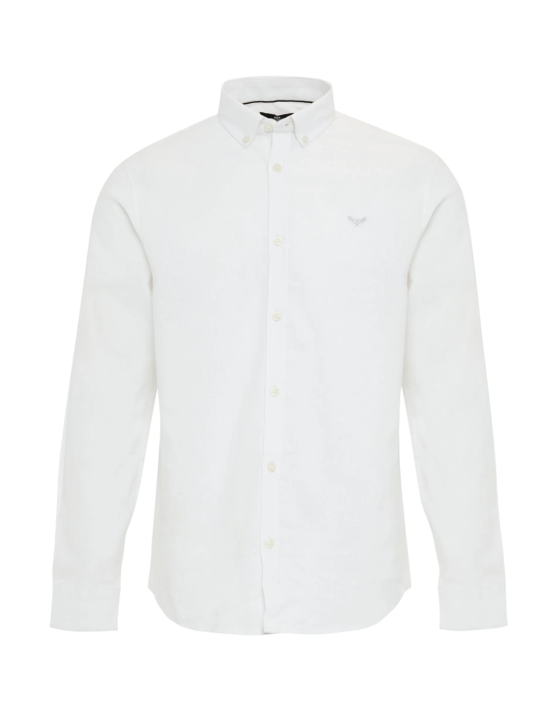 White Long Sleeve Linen Blend Shirt sold by Threadbare product image thumbnail 5