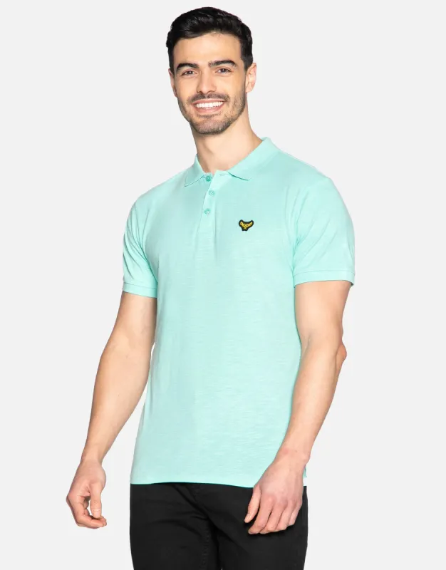 Men's Mint Short Sleeve Polo Shirt sold by Threadbare