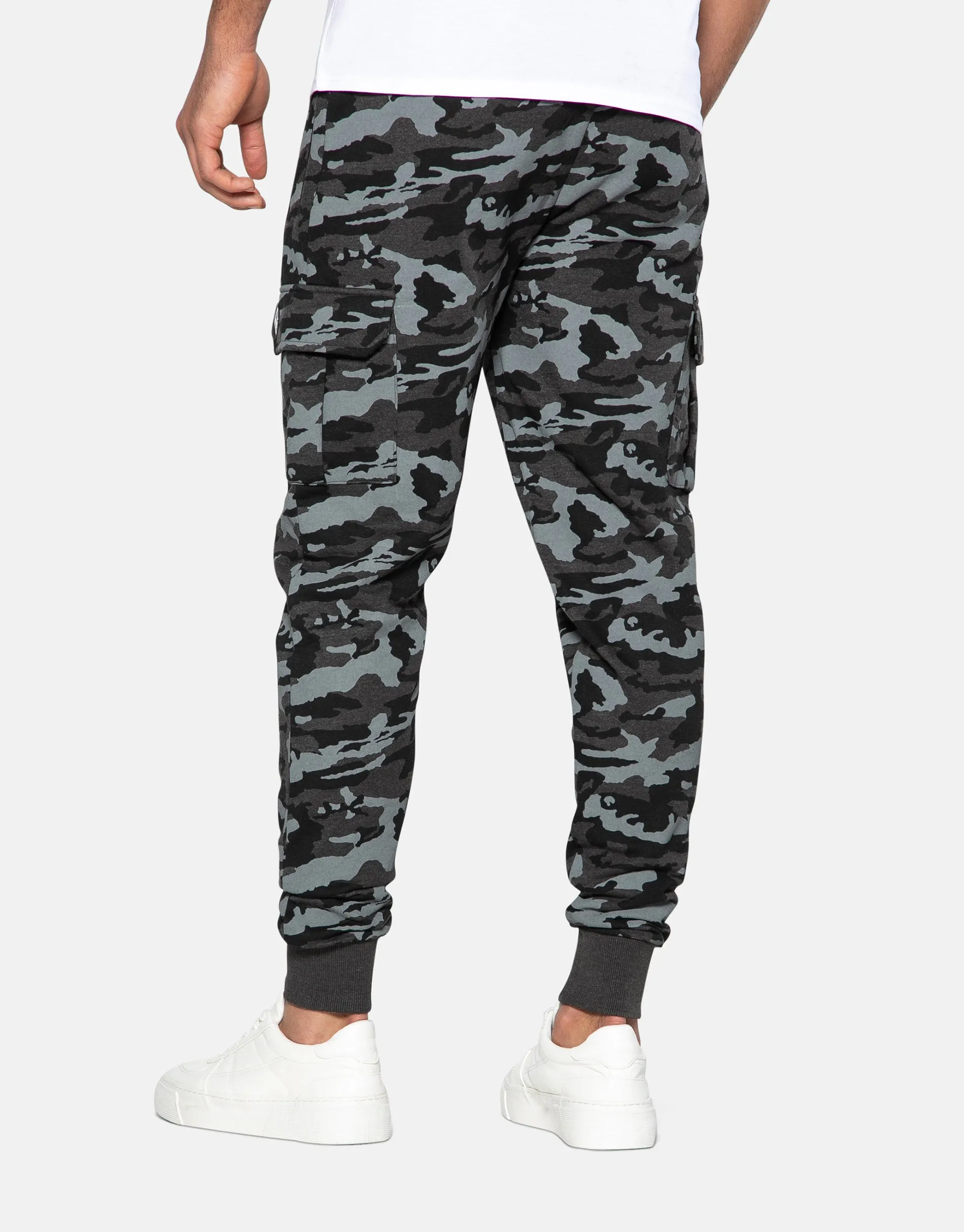 Men's Charcoal Camo Cargo Style Joggers sold by Threadbare product image thumbnail 2