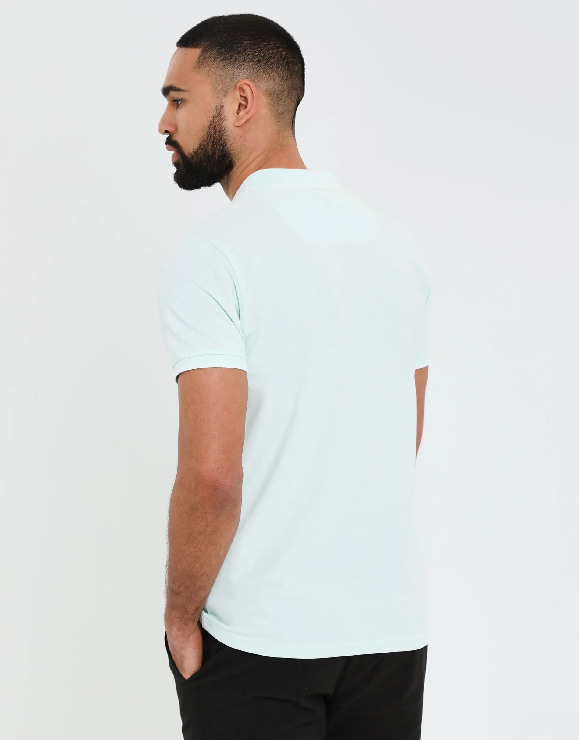 Men's Mint Two Tone Pique Classic Polo Shirt sold by Threadbare product image thumbnail 2