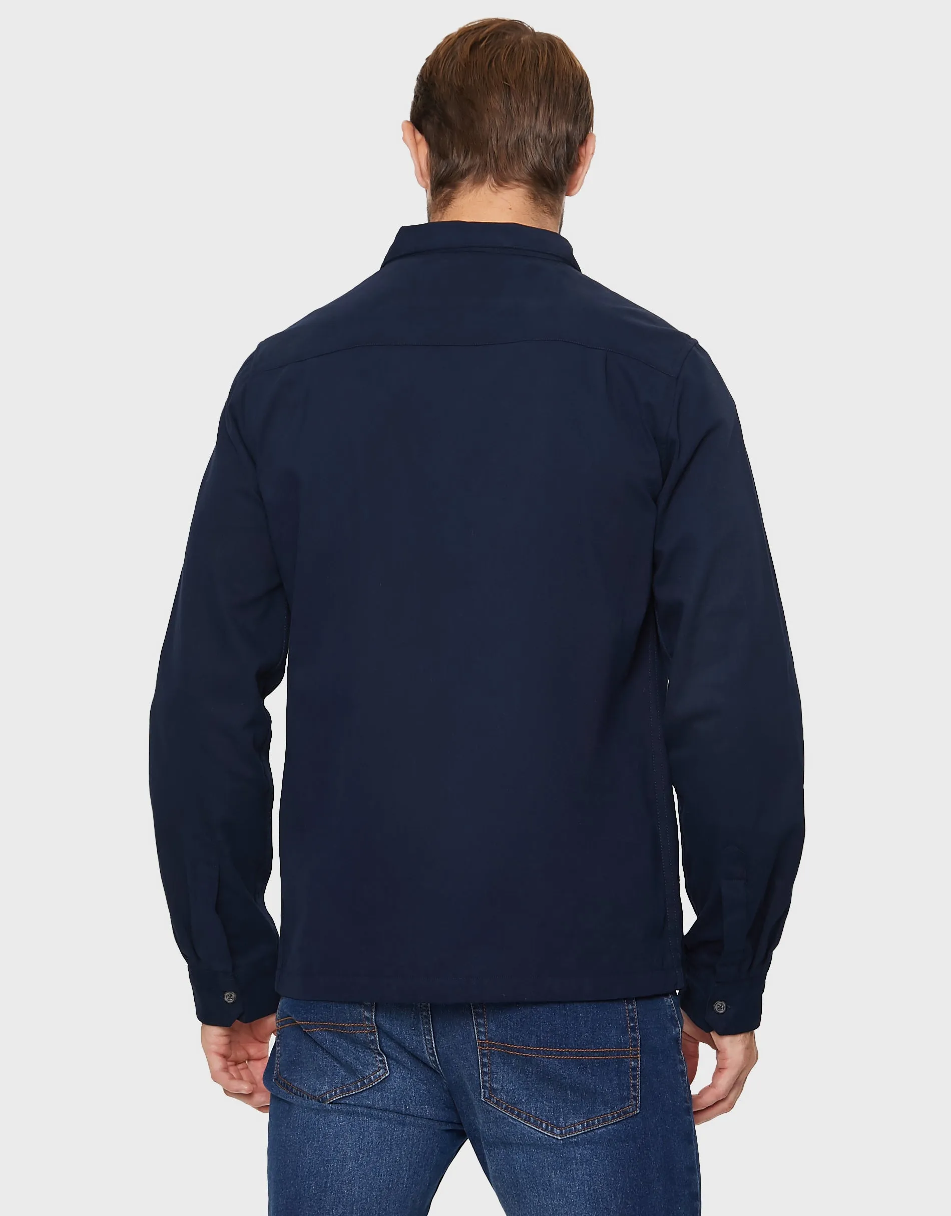 Men's Navy Long Sleeve Shirt sold by Threadbare product image thumbnail 3