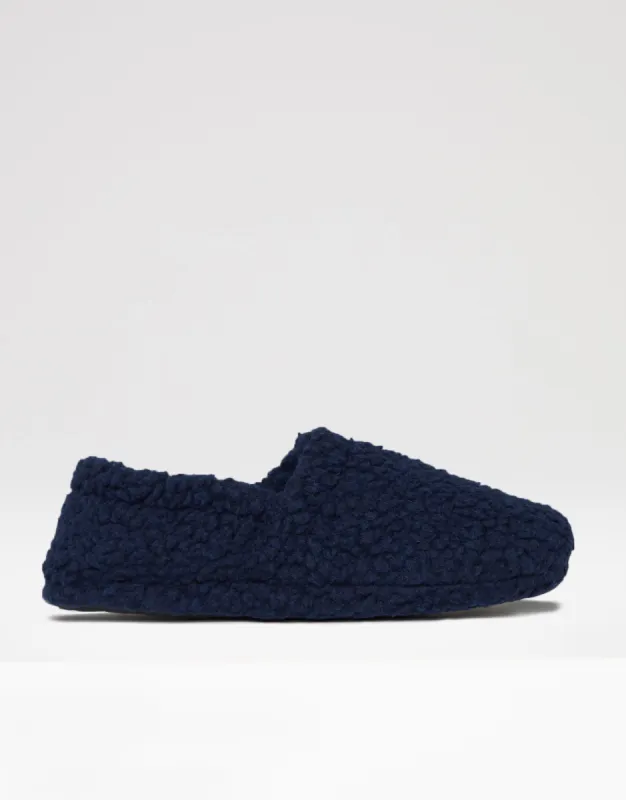 Threadbare Men's Navy Cosy Borg Teddy Slippers sold by Threadbare