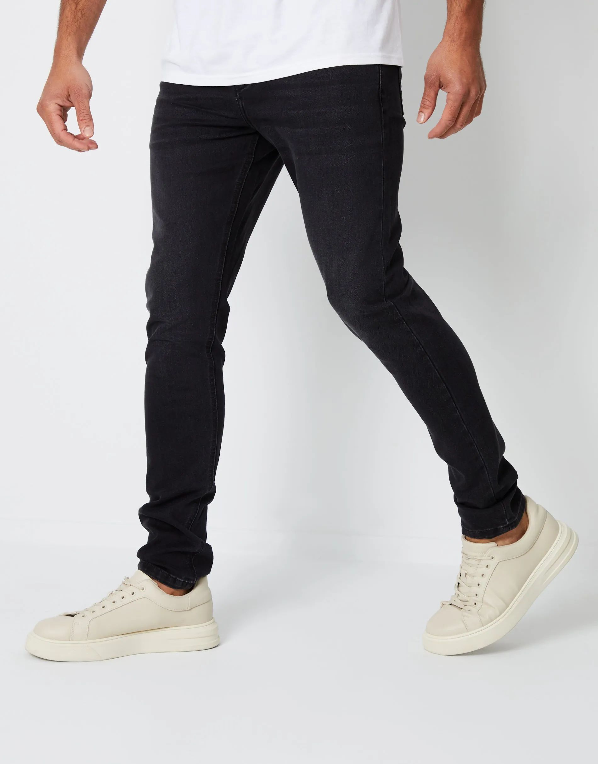 Skinny Fit Jeans in Grey sold by Threadbare