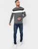 Men's Grey Colourblock Jumper sold by Threadbare
