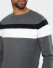 Men's Grey Colourblock Jumper sold by Threadbare