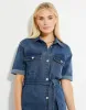 Women's Mid Blue Wash Midi Denim Shirt Dress sold by Threadbare