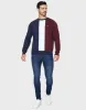 Men's Navy Colourblock Stripe Jumper sold by Threadbare