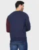 Men's Navy Colourblock Stripe Jumper sold by Threadbare