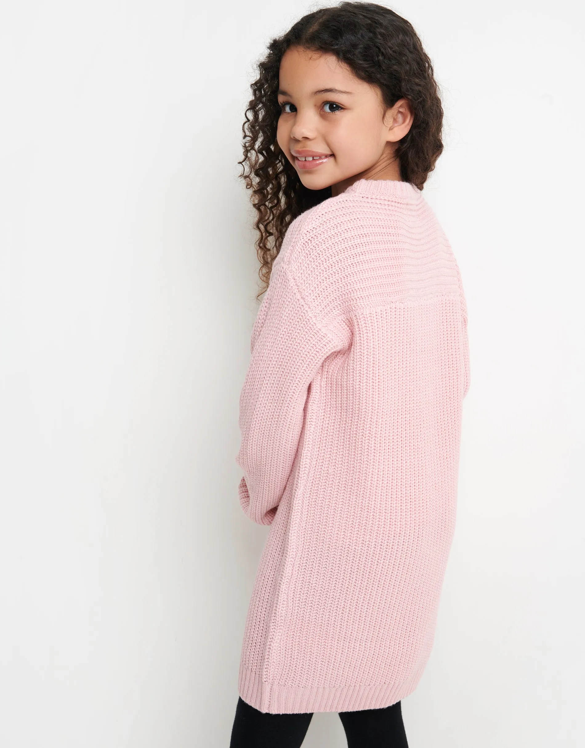 Girls' Pink Knitted Jumper Dress sold by Threadbare product image thumbnail 2