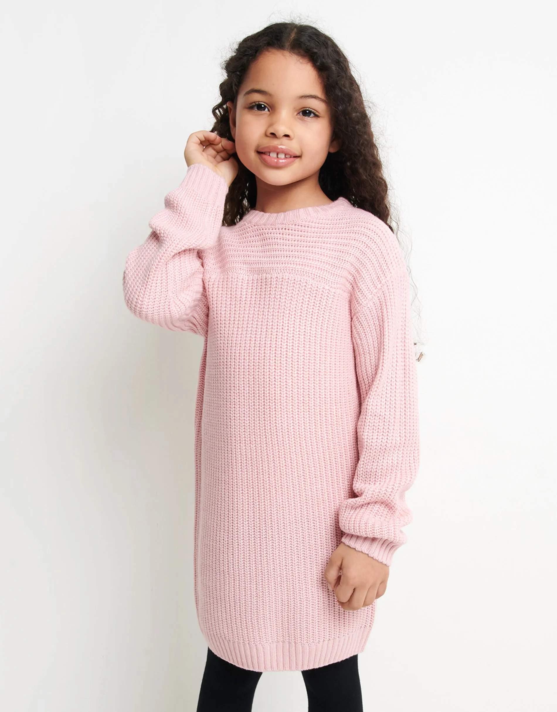 Girls' Pink Knitted Jumper Dress sold by Threadbare