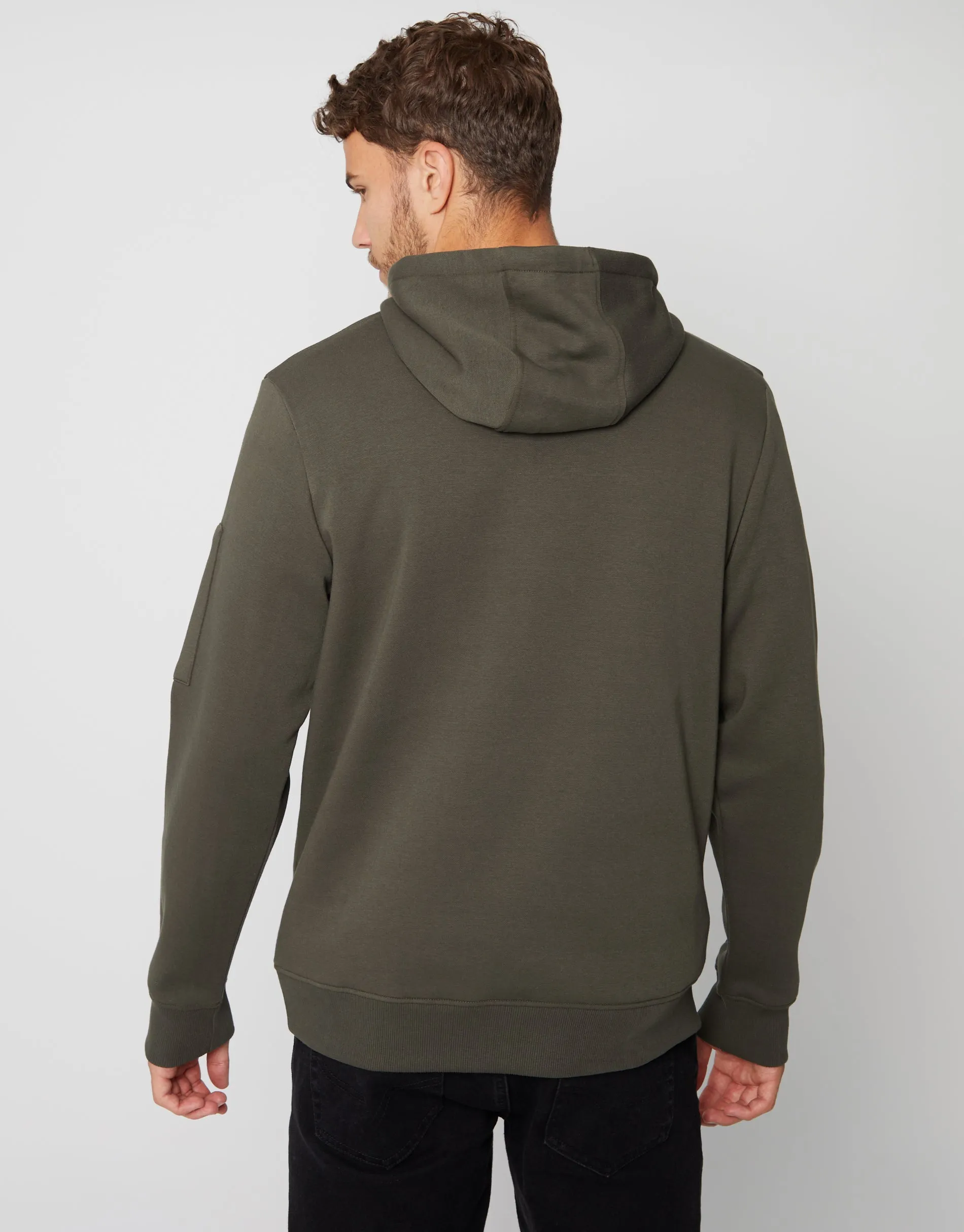 Men's Khaki Utility Hoodie sold by Threadbare product image thumbnail 2