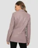 Women's Taupe PU Leather Blazer sold by Threadbare