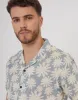 Threadbare Men's Blue Abstract Floral Print Short Sleeve Shirt sold by Threadbare