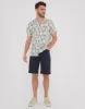 Threadbare Men's Blue Abstract Floral Print Short Sleeve Shirt sold by Threadbare