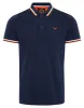 Men's Navy Rib Collar Classic Polo Shirt sold by Threadbare