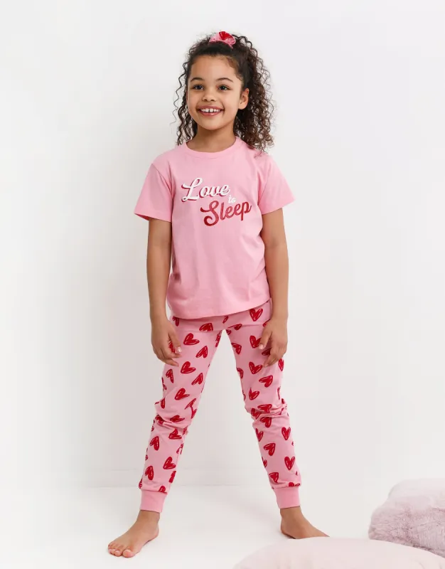 Girls' Pink Pyjamas & Scrunchie (3-Piece Set) sold by Threadbare
