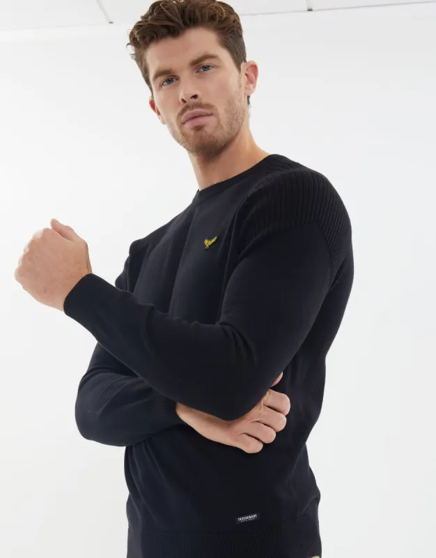 Men's Black Raglan Jumper sold by Threadbare