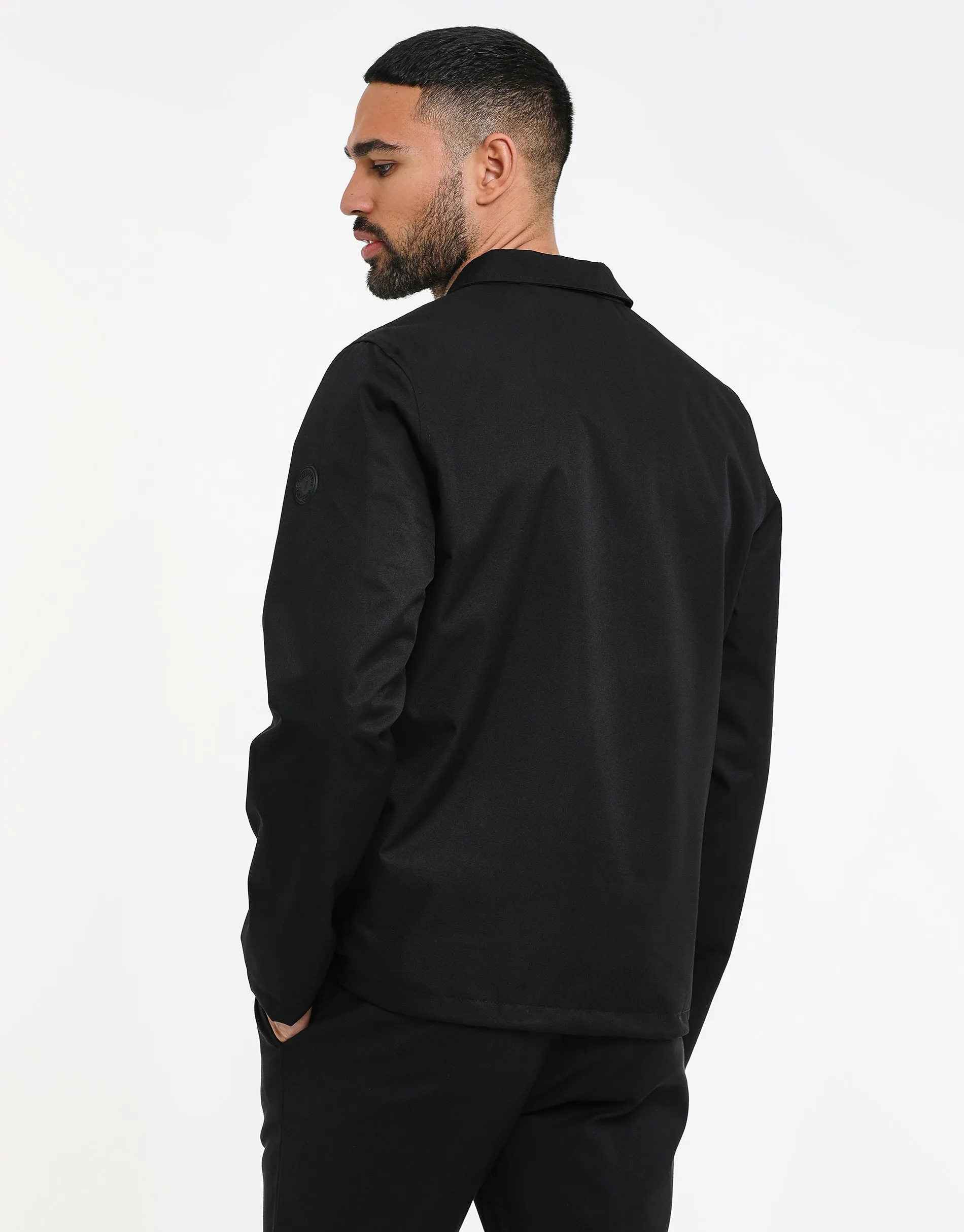 Men's Black Coach Style Jacket sold by Threadbare product image thumbnail 3