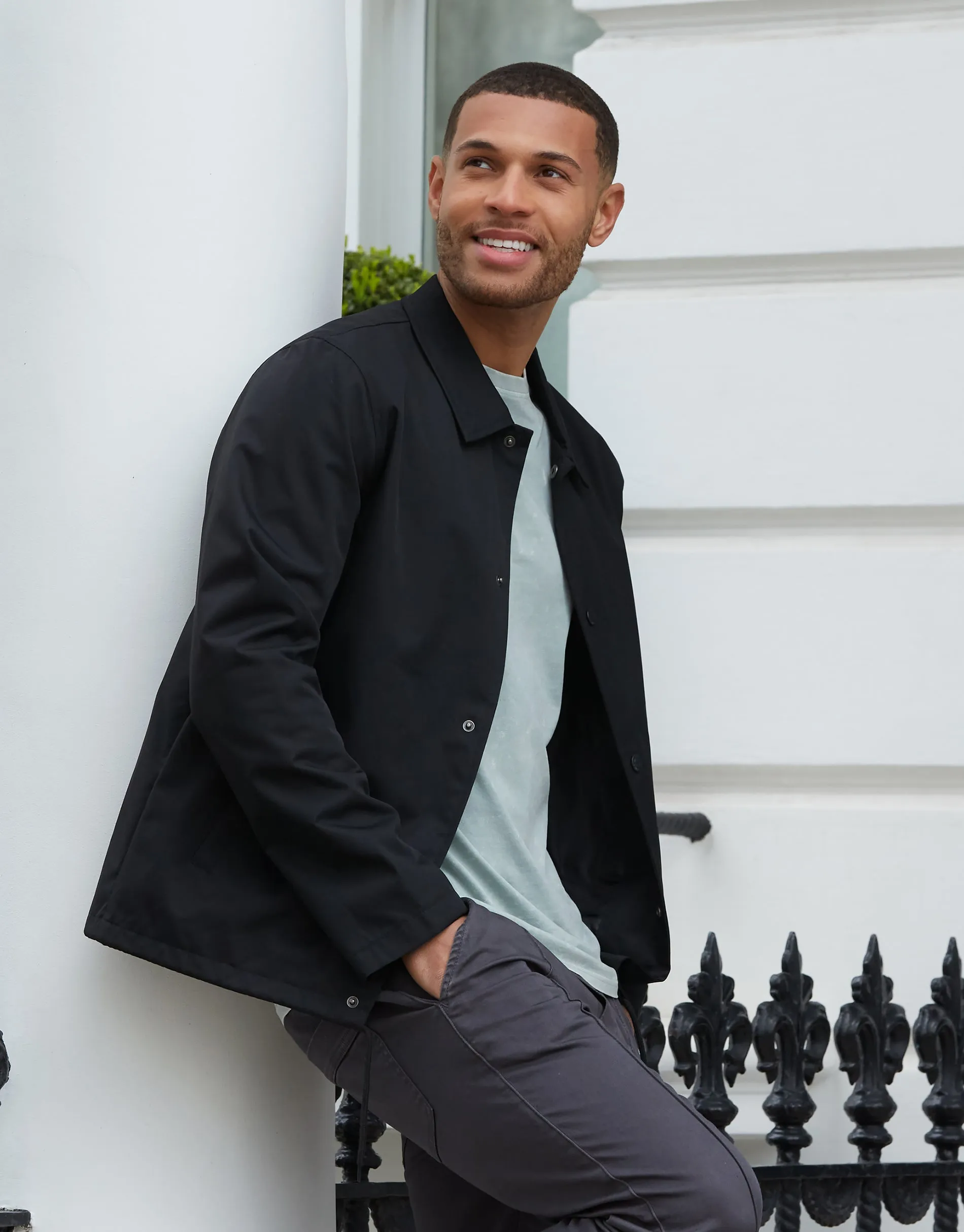 Men's Black Coach Style Jacket sold by Threadbare