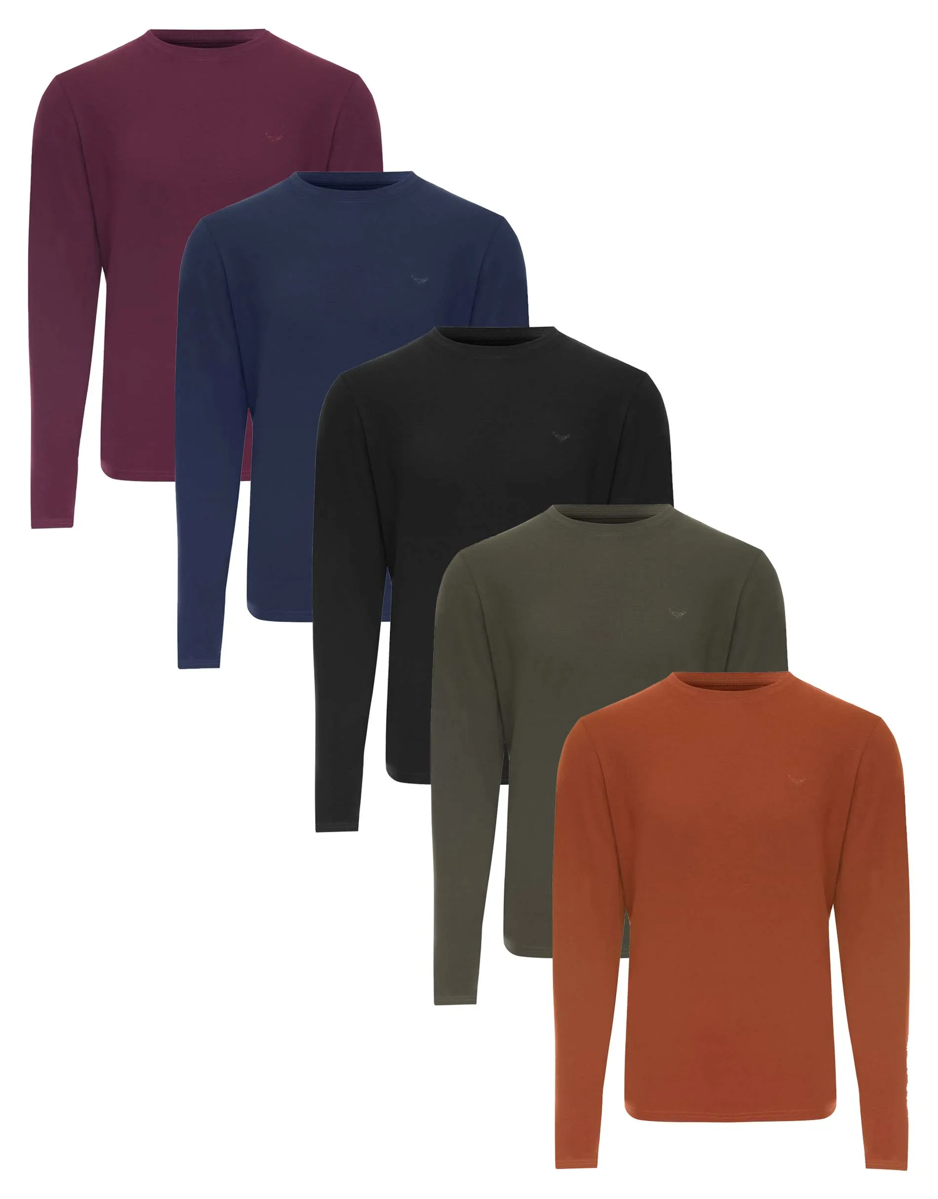 Men's Multi Long Sleeve T-Shirts (5 Pack) sold by Threadbare