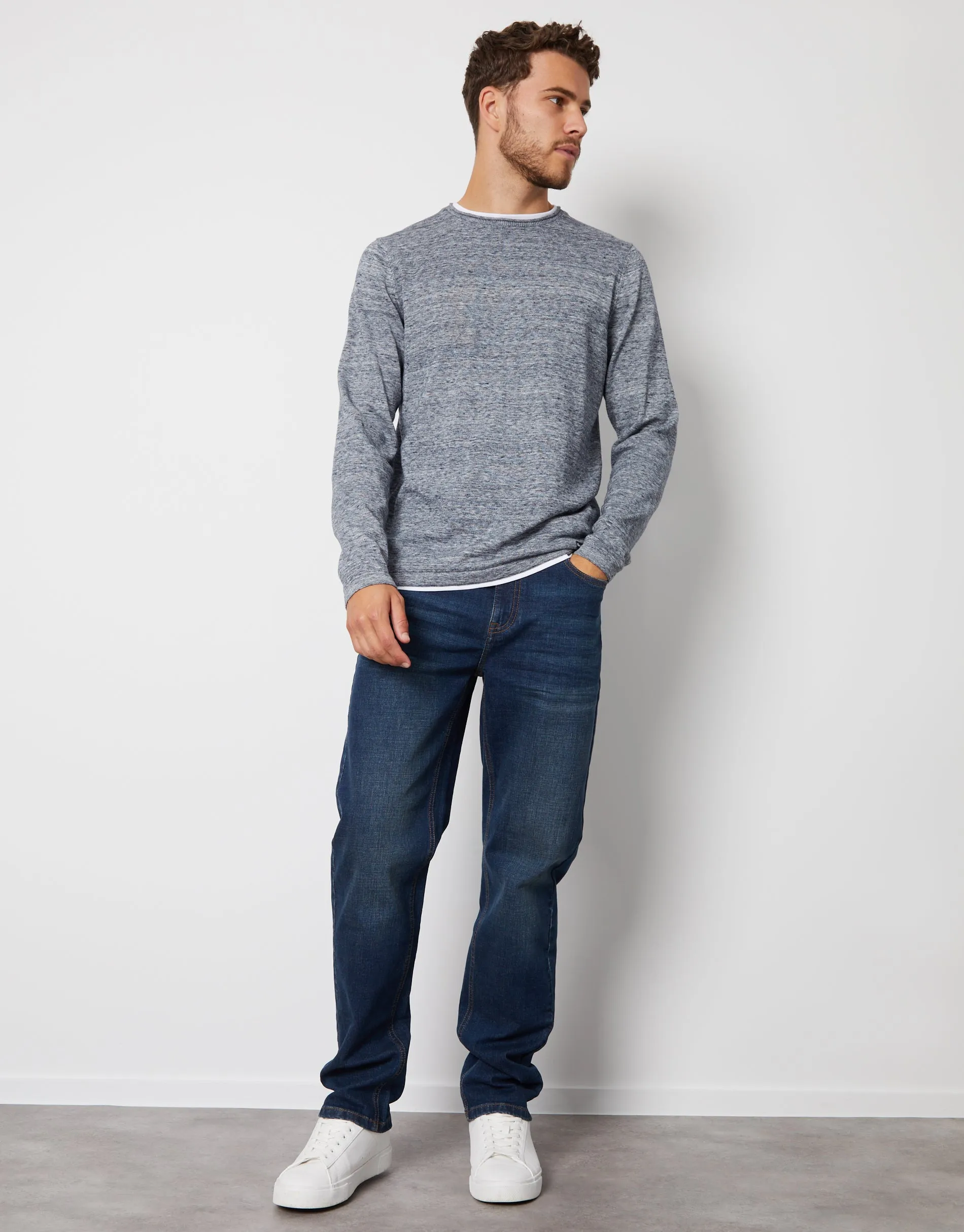 Vintage Wash Straight Leg Jeans sold by Threadbare product image thumbnail 3