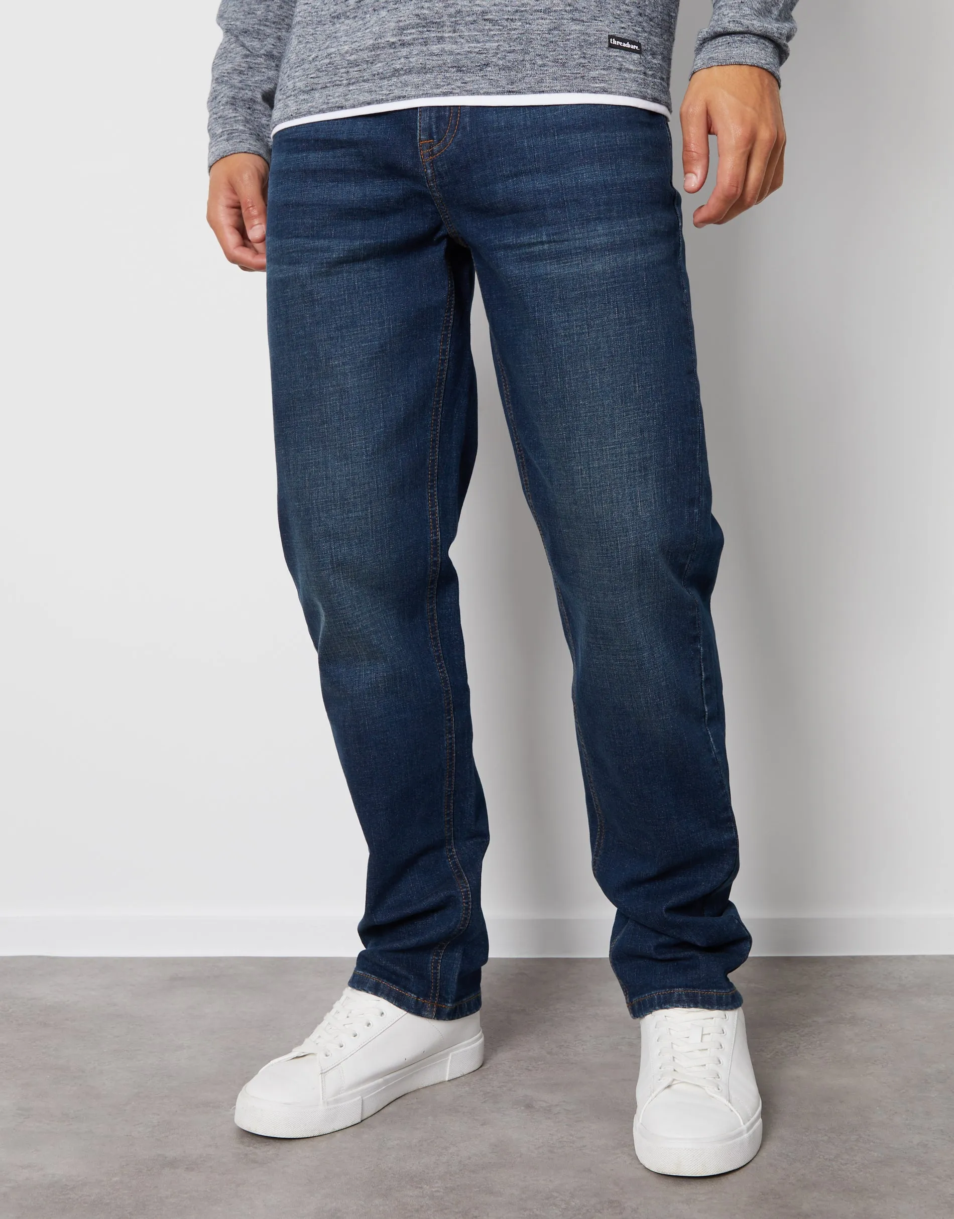 Vintage Wash Straight Leg Jeans sold by Threadbare