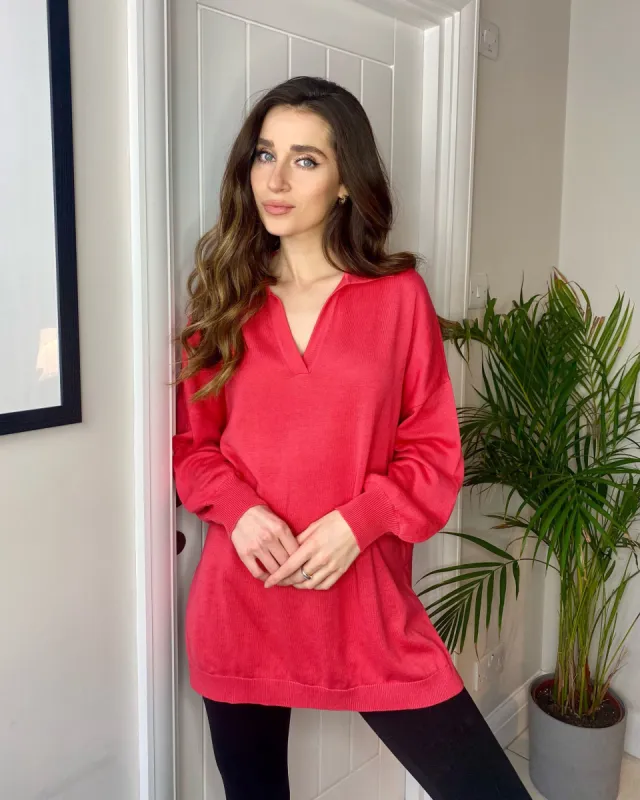 Women's Pink Rugby Style Top sold by Threadbare